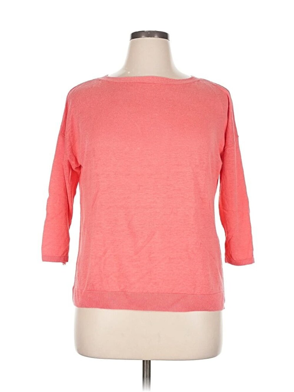 Talbots Petites Coral Linen Top